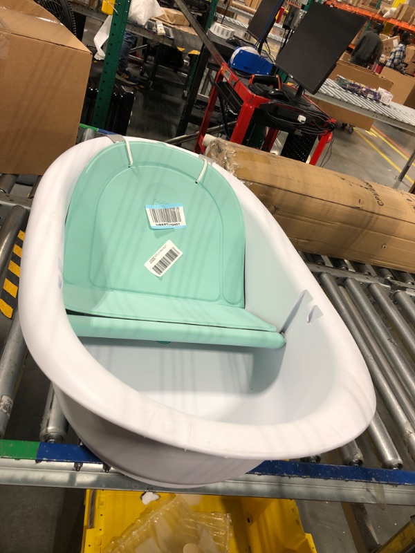 Photo 2 of 4-in-1 Grow-with-Me Bath Tub by Frida Baby Transforms Infant Bathtub to Toddler Bath Seat with Backrest for Assisted Sitting in Tub