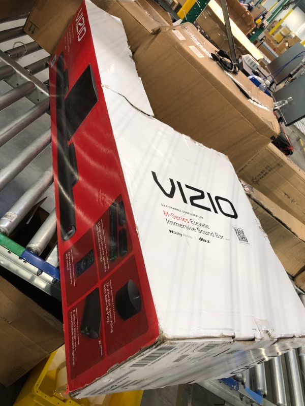 Photo 2 of VIZIO M-Series Elevate 5.1.2 Immersive Sound Bar with 13 High-Performance Speakers, Dolby Atmos, DTS:X, Wireless Subwoofer, Adaptive Height Speakers and Alexa Compatibility, M512E-K6, 2023 Model