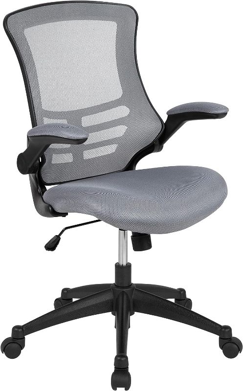 Photo 1 of Flash Furniture Kelista Office Chair, Ergonomic, Mid-Back, Dark Gray Mesh with Swivel