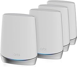 Photo 1 of Netgear Netgear Orbi RBK753 - Wi-Fi System (Router, 2 Extenders) - Up to 7,500 Sq.ft - Mesh - GigE, 802.11ax - 802.11a/b/g/n/ac/ax - Tri-Band - RBK753-100NAS (Renewed)