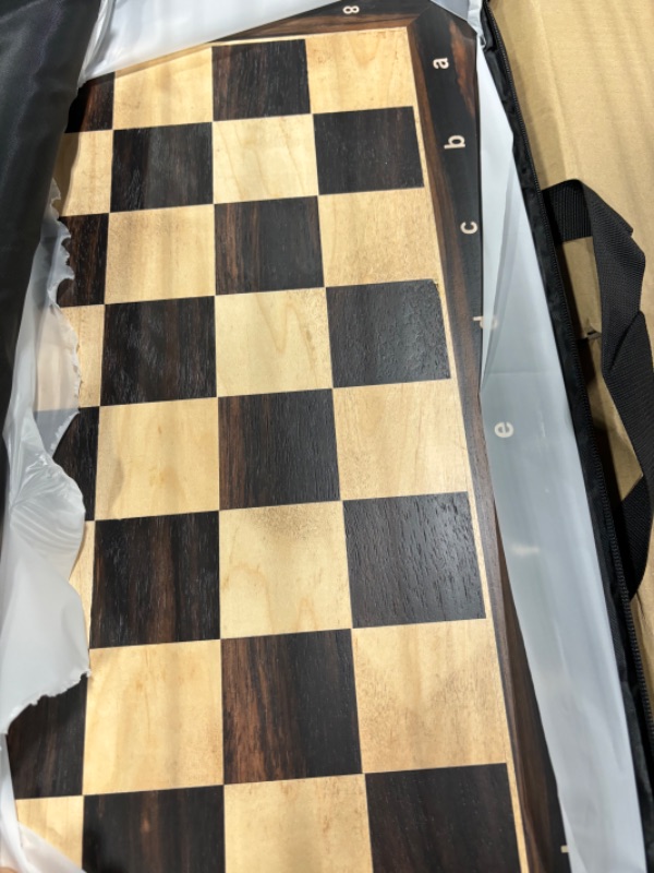 Photo 3 of A&A 21.25" Professional Wooden Tournament Chess Board/African Palisander & Maple Inlay / 2.25" Squares w/Notation 21.25” / 54cm African Palisander & Maple Inlaid - W/ Notation