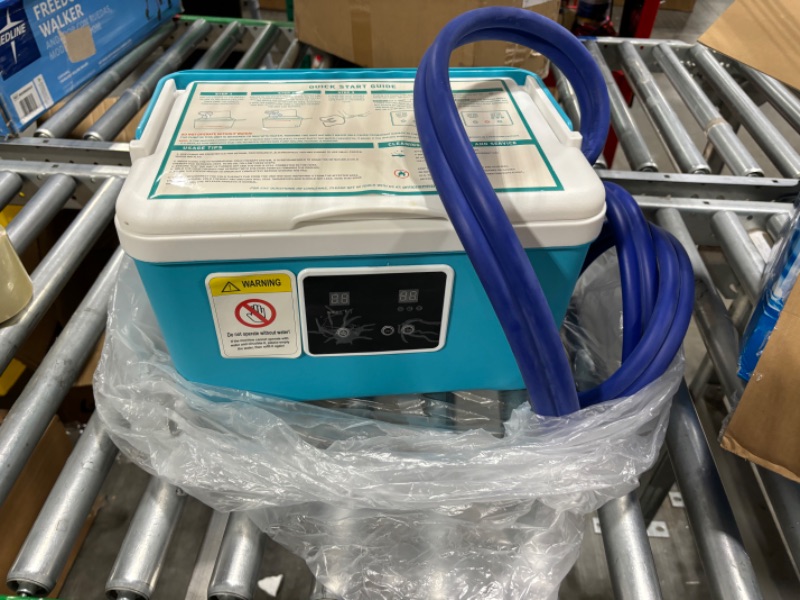 Photo 1 of Cold Therapy Machine — Cryotherapy Freeze Kit System — for Post-Surgery Care, ACL, MCL, Swelling, Sprains, and Other Injuries - Wearable, Adjustable Knee Pad — Cooler Pump with Digital Timer
