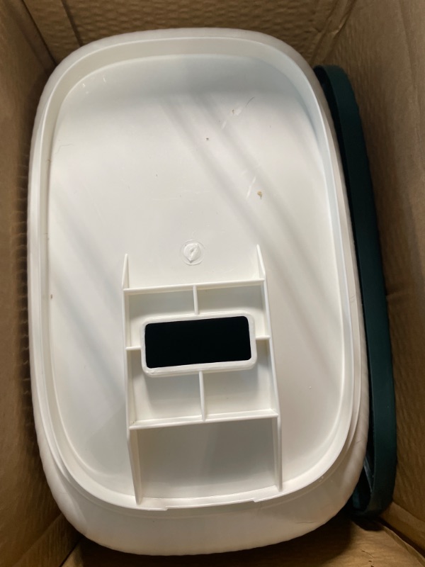 Photo 1 of Variety Savings Coutnertop Rice Dispenser – Air Tight Rice Dispenser – Included Measuring Rice Cup & Cleaning Brush – Multipurpose Kitchen Rice Dispenser for Grains Cereal Snacks Nuts & More – 20 lbs - Green White-Green