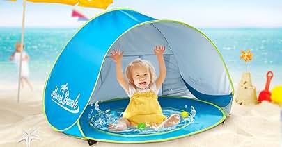 Photo 1 of Baby Beach Tent Pop up Portable Shade Pool UV Protection Sun Shelter for Infant