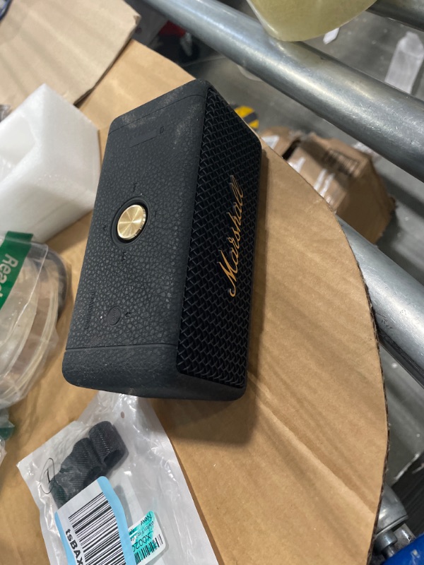 Photo 2 of Marshall Emberton II Portable Bluetooth Speaker - Black & Brass Black & Brass Speaker