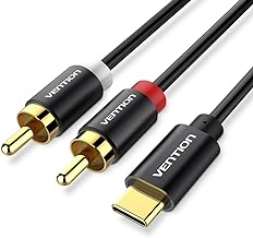 Photo 1 of VENTION Type-C to Dual RCA Audio Cable Male to Male Gold- Plated Aux Auxiliary Stereo Y Splitter Adapter Cord for USB C Devices