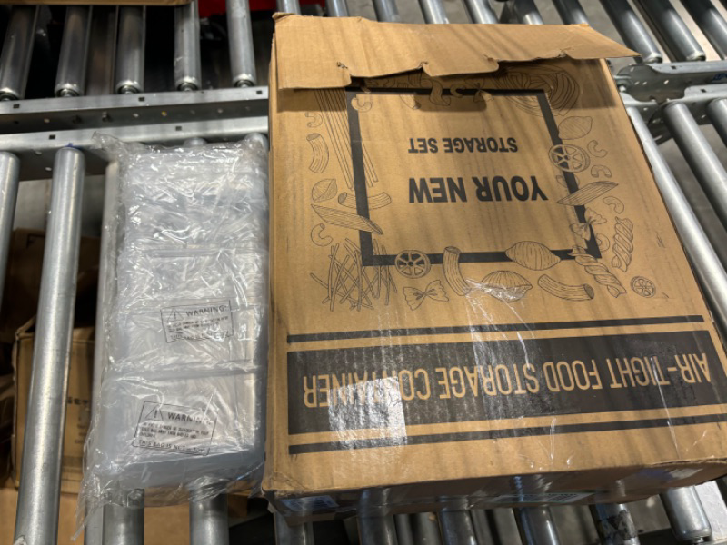 Photo 1 of MR.SIGA 12 Pack Airtight Food Storage Container Set, BPA Free Kitchen Pantry Organization, Kitchen Canisters for Cereal, Spaghetti, includes 16 Reusable Sticker Labels and 1 Erasable Chalk Marker