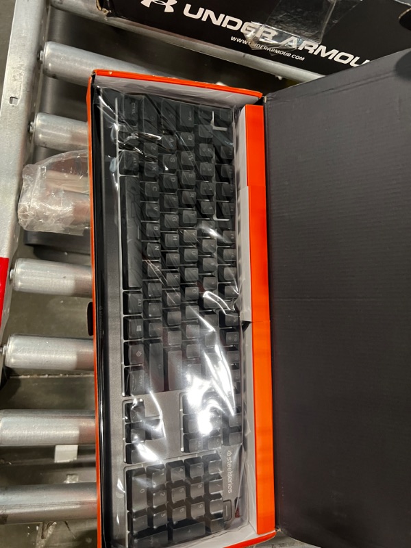 Photo 1 of SteelSeries Apex 3 RGB Gaming Keyboard – 10-Zone RGB Illumination – IP32 Water Resistant – Premium Magnetic Wrist Rest (Whisper Quiet Gaming Switch)