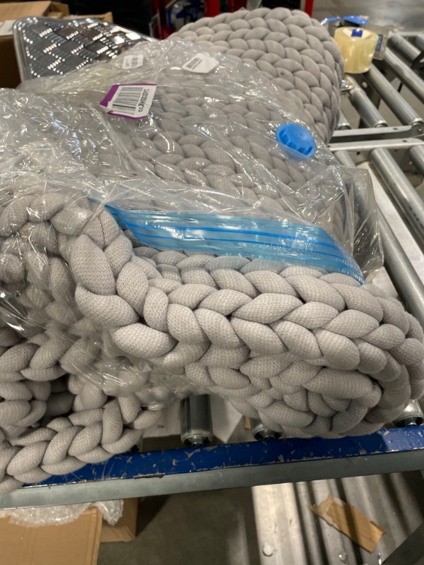 Photo 2 of Bearaby Organic Cotton Weighted Knit Blanket in Moonstone Grey at Nordstrom, Size 15 lb.
