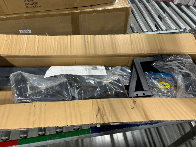 Photo 1 of Adjustable Steel Trailer Ladder Rack, Fit for Enclosed Trailer Exterior Side Wall & Universal Trailer Side Mount & Wall Side Mount of Tool Room with 661 LBS Capacity, Carry 1 or 2 Ladders Black-Style-1