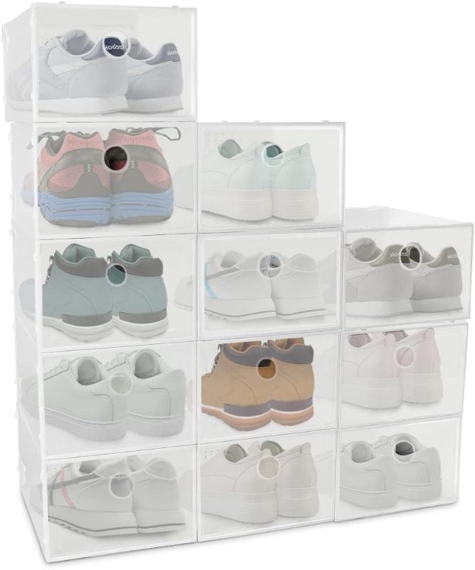 Photo 1 of Clear Shoe Boxes Stackable, Shoe Boxes Clear Plastic Stackable, Shoe Storage Organizer, Shoe Storage Boxes, Shoe Case, Shoe Containers