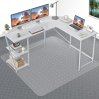 Photo 1 of Office Chair Mat for Carpets Floor, 63"x51" Clear Desk Chair Mat for Carpet, Large Protector Floor Mat for Office Chair on Carpet, Easy Glide Rolling Plastic Floor Mat for Home Office Chair On Carpet