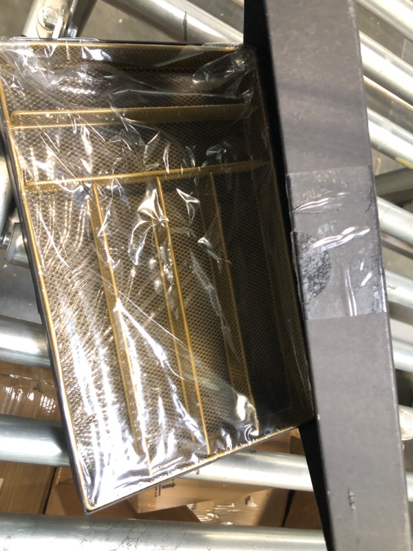 Photo 1 of KITWARE Silverware drawer organizer, Gold Kitchen Utensil Mesh Metal, Living Room Bedroom Beauty Item Dividers Gold Gold