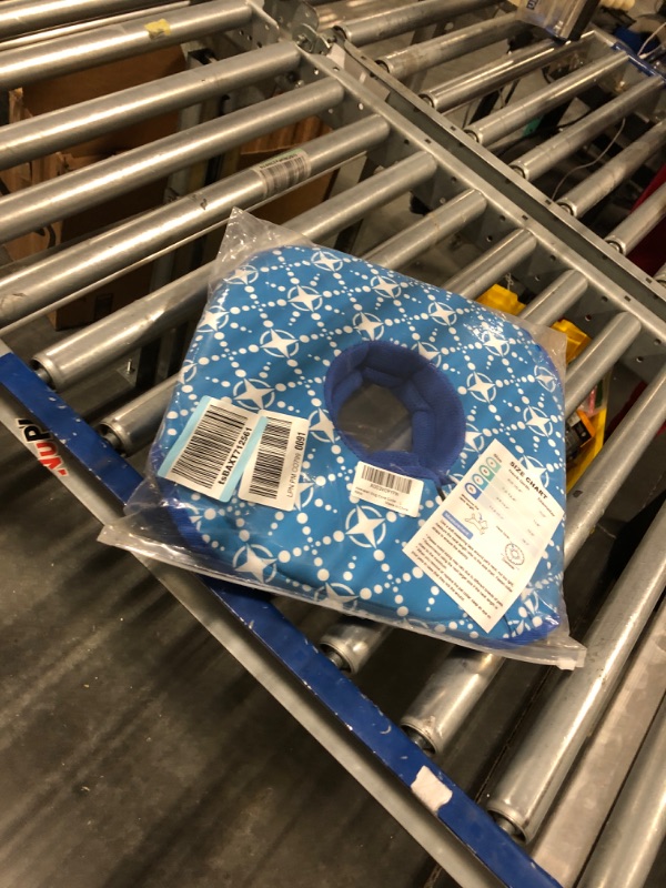 Photo 1 of Aberatail Soft Dog Cones for Large Medium Small Dogs After Surgery, Adjustable Soft Cone Collar, Recovery Collars to Prevent Pets from Wounds and Rashes with Hook & Loop and Drawstring (Large) L Blue