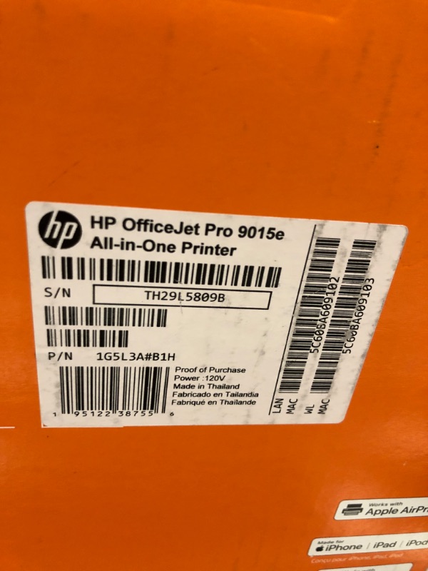 Photo 4 of HP OfficeJet Pro 9015e Wireless Color All-in-One Printer