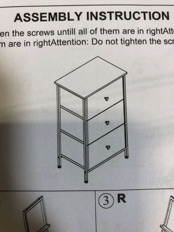 Photo 1 of 3 DRAWER DRESSER WHITE