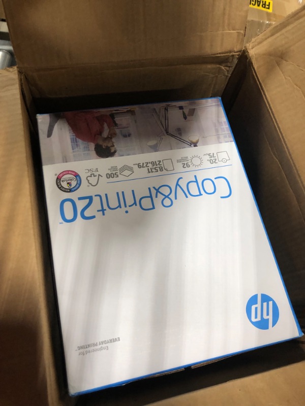 Photo 3 of HP Printer Paper | 8.5 x 11 Paper | Copy &Print 20 lb | 5 Ream Case - 2500 Sheets| 92 Bright Made in USA - FSC Certified| 200350C 5 Pack Standard Size (8.5x11)