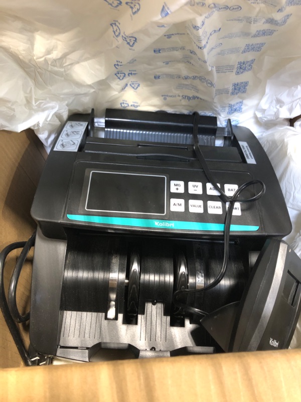 Photo 2 of Kolibri Money Counter Machine - 1,500 bills per min, advanced counterfeit detection, set up in minutes, 3-year warranty - 24/7 US customer support