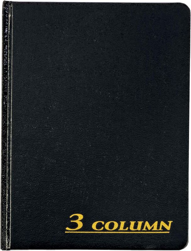 Photo 1 of Adams ARB8003M Account Book, 3 Column, Black Cover, 80 Pages, 7 X 9 1/4