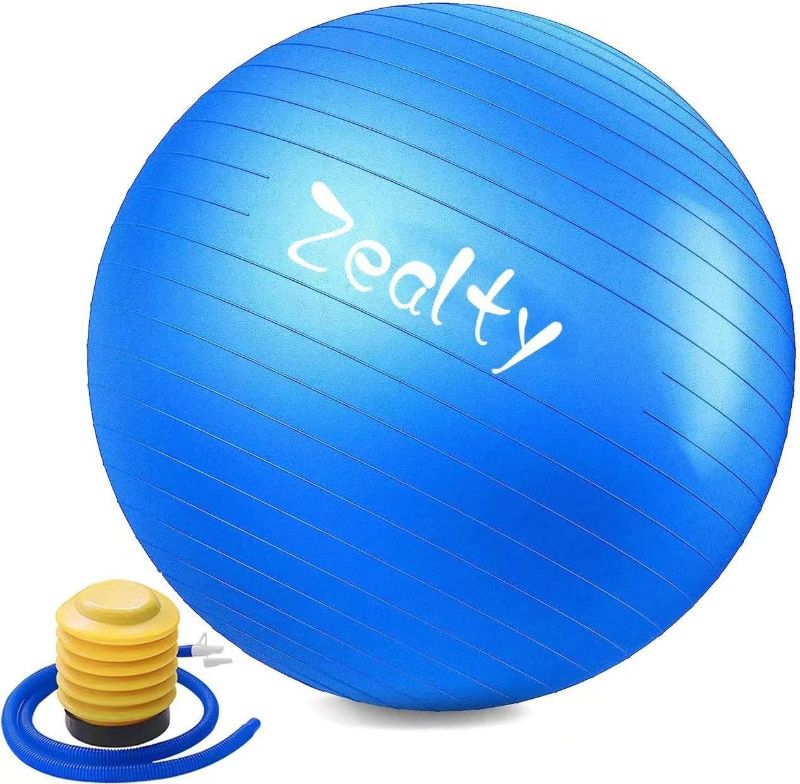 Photo 1 of zeatly Yoga Ball Exercise Ball - Anti-Slip and Anti-Burst Workout Ball, Birthing Ball Fitness Ball with Quick Pump, Balance Ball Chair for Stability,...
