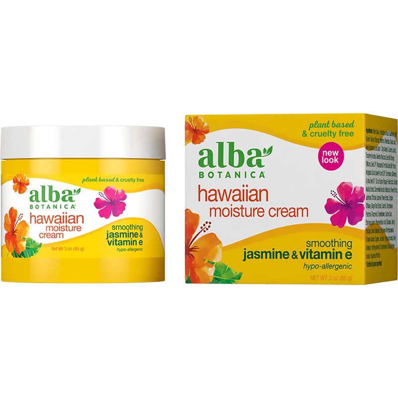 Photo 1 of Alba Botanica Hawaiian Moisture Cream, Smoothing Jasmine & Vitamin E, 3 Oz
