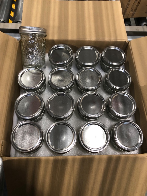 Photo 4 of 16 Pack 8 OZ Mason Jars with Lids - OAMCEG Regular Mouth Canning Jars, 100% Recycled Glass Bottles for Regular Mouth Mason Jars, Ideal for Juice, Jam, Honey and Spice, Honey, Baby Foods