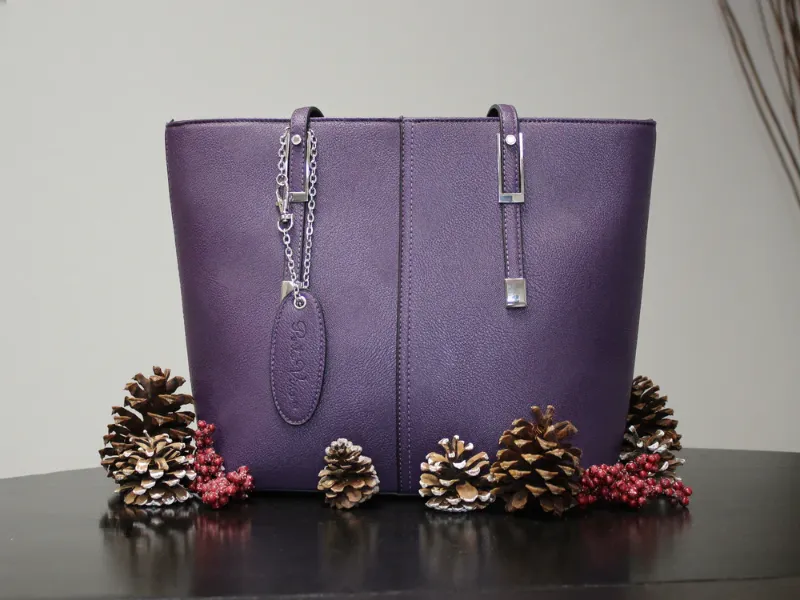 Photo 1 of PortoVino Wine Purse (Aubergine)