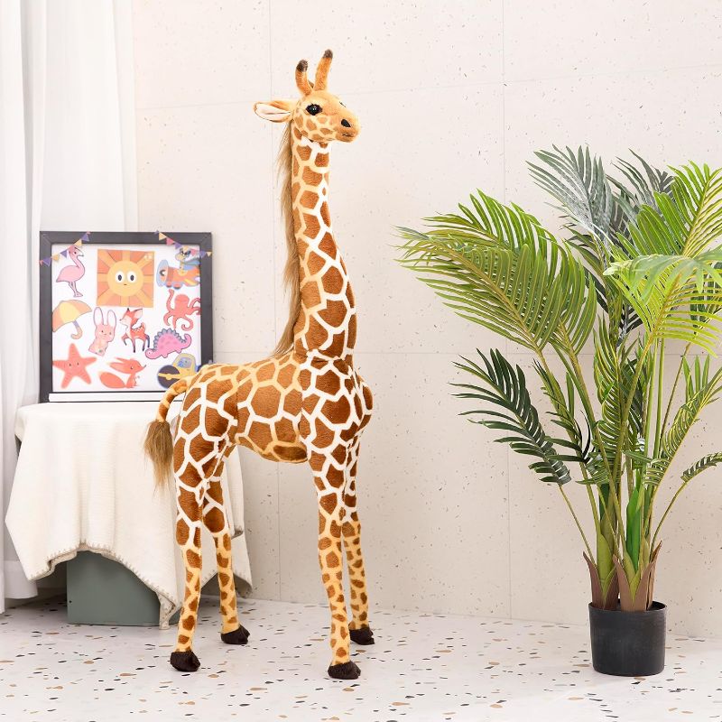 Photo 1 of Giant Giraffe Stuffed Animal Set, 47 Inch Large Plush Giraffe Toy