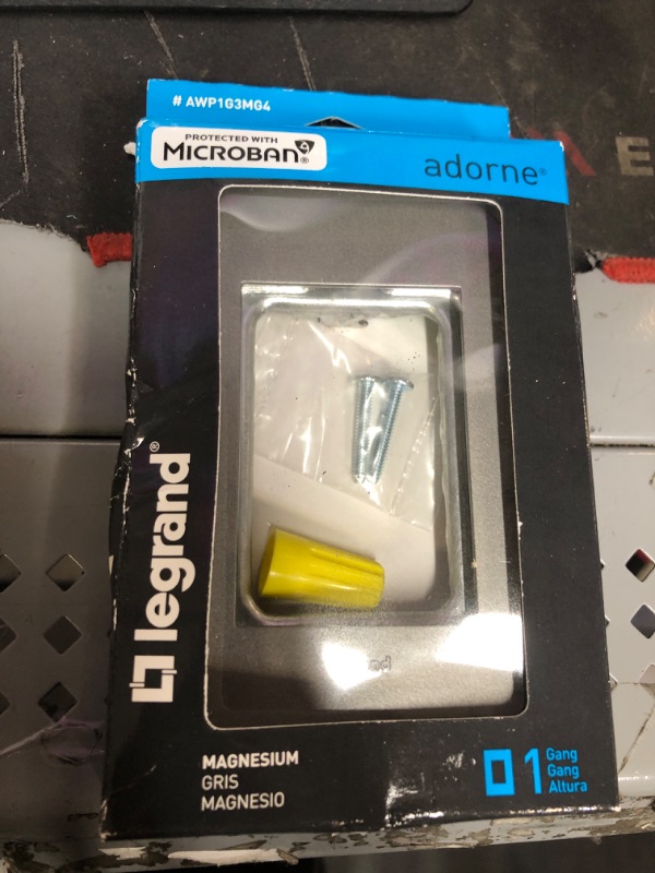 Photo 1 of Legrand adorne Magnesium, 1-Gang + Wall plate, AWP1G3MG4 1 Magnesium
