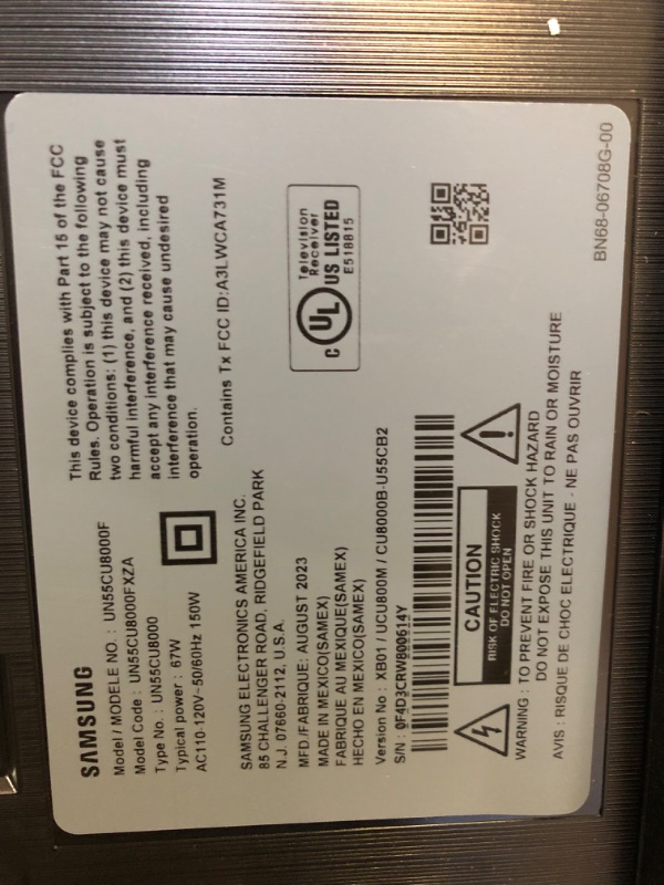 Photo 5 of SAMSUNG 55-Inch Class Crystal UHD CU8000 Series PurColor, Object Tracking Sound Lite, Q-Symphony, Motion Xcelerator, Ultra Slim, Solar Remote, Smart TV with Alexa Built-in (UN55CU8000, 2023 Model)