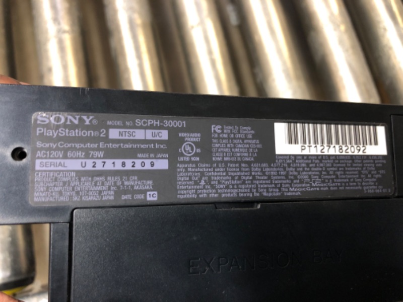 Photo 3 of Playstation 2 console - no wires/accessories. Unable to test. Sold as is. Disc tray doesn't close fully. minor scratches.