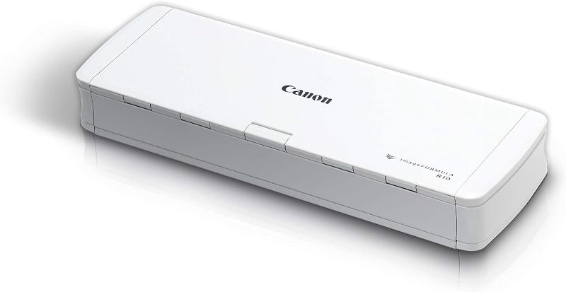 Photo 1 of Canon imageFORMULA R10 Portable Document Scanner, 2-Sided Scanning with 20 Page Feeder, Easy Setup For Home or Office, Includes Software, (4861C001)