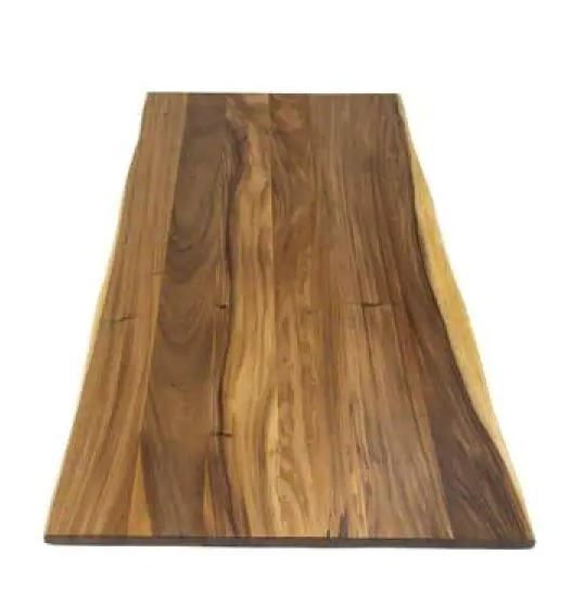Photo 1 of 8 ft. L x 25 in. D Finished Saman Solid Wood Butcher Block Countertop With Live Edge
