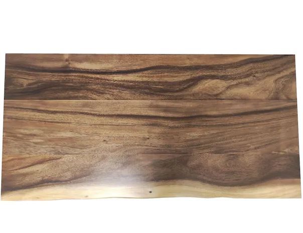Photo 1 of 4 ft. L x 25 in. D Finished Saman Solid Wood Butcher Block Countertop With Live Edge
