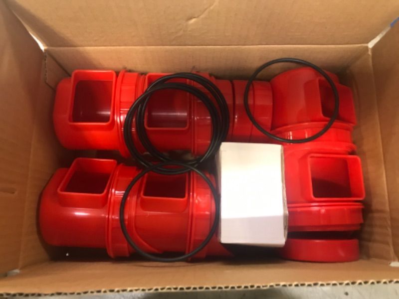 Photo 2 of Antidious Chicken Feeder Automatic Gravity-Fed Design,4 Packs Bright Colors Feeder Kit with Hole Saw for Buckets,Barrels,Bins,Troughs,Minimizes Waste Spillage and Mess https://a.co/d/bwVow55