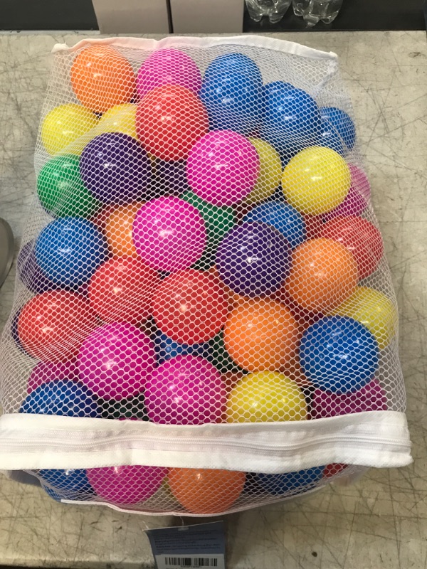 Photo 2 of Dintdige Pit Balls for Kids, 100 pcs 2.2 Inches Balls for Ball Tent, BPA Free Colorful Plastic Balls Baby Play Balls for Ball Pit, Bounce House (7 color-100pcs) Seven Colors-100pcs