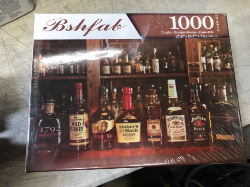 Photo 2 of HCFGUS 1000 Pieces Jigsaw Puzzle for Adults Puzzles Premium Quality Jigsaw Puzzle Intense Colors and High Definition Printing Hobby Puzzles Toy 27.6 x 19.7 inch(WhiskyDay) Whiskey