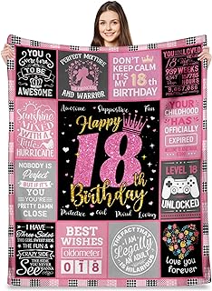 Photo 1 of 18th Birthday Gifts for Girls Happy 18th Birthday Decorations for 18 Year Old Girl Birthday Gift Ideas for Daughter Sister Bestie Soft Throw Blanket Back in 2005-80x60 Inch - Pink https://a.co/d/cixMS0M