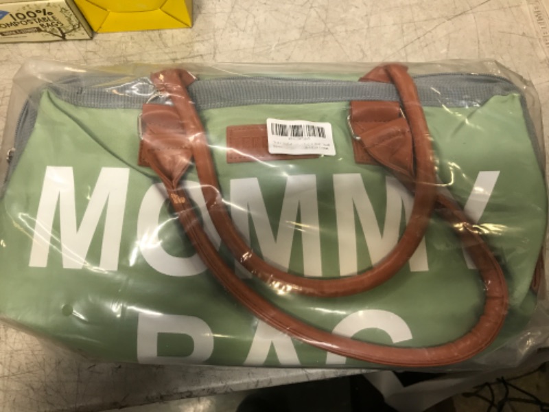 Photo 1 of Diaper Bag Tote, Jereture Mommy Bag for Hospital, Large Capacity Baby Diaper Tote Bag Newborn Bag for Mom Travel Green