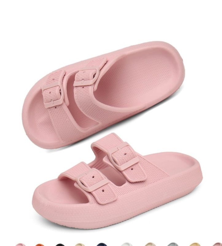 Photo 1 of Geweo Cloud Slippers for Women and Men Pillow Slippers Thicken Sole Cloud Cushion Slides Super Comfy Soft Foam Slides Non Slip Shower Bathroom Slides Sandals Unisex 36-37