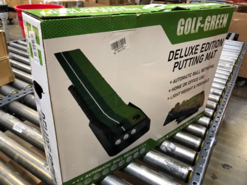 Photo 1 of HOW TRUE Indoor Golf Putting Mat with Auto Ball Return System, 1 Golf Putter and 1 Golf Ball Pick Up Retriever Grabber Included- Golf Gifts for Men