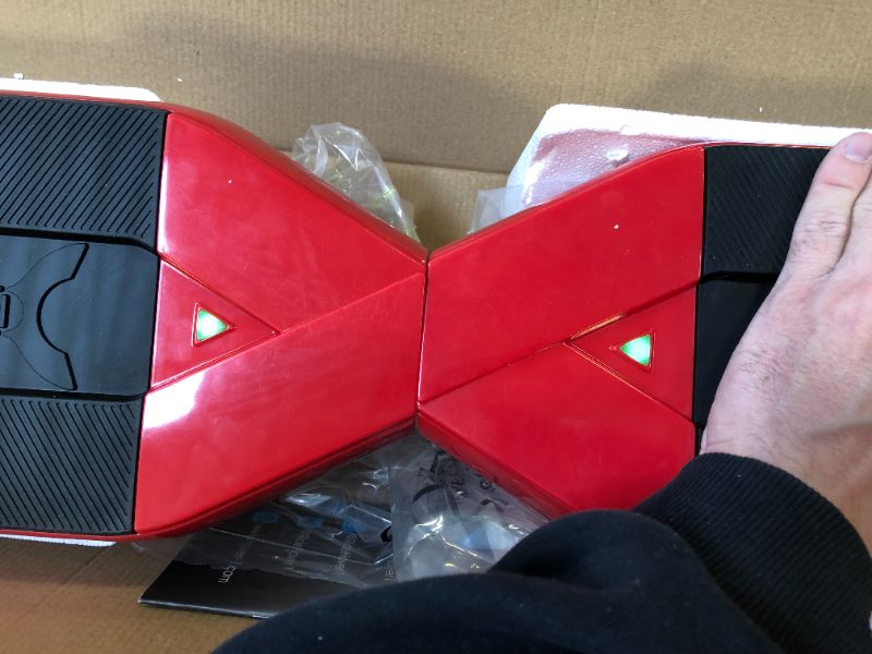 Photo 2 of Hover-1 Dream Electric Hoverboard | 7MPH Top Speed, 6 Mile Range, Long Lasting Lithium-Ion Battery, 5HR Full Charge, Rider Modes: Beginner to Expert Hoverboard Red