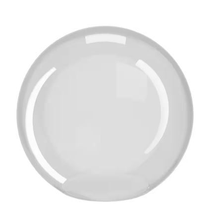 Photo 1 of 16 in. Dia Globe Clear Smooth Acrylic with 5.25 in. Inside Diameter Neckless Opening
