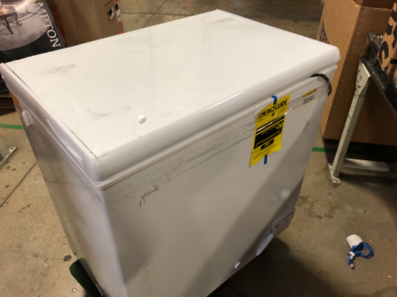 Photo 1 of 6.9 cu. ft. Manual Defrost Chest Freezer with LED Light Type in White Garage Ready
