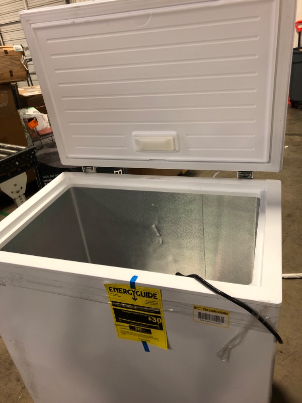 Photo 2 of 6.9 cu. ft. Manual Defrost Chest Freezer with LED Light Type in White Garage Ready
