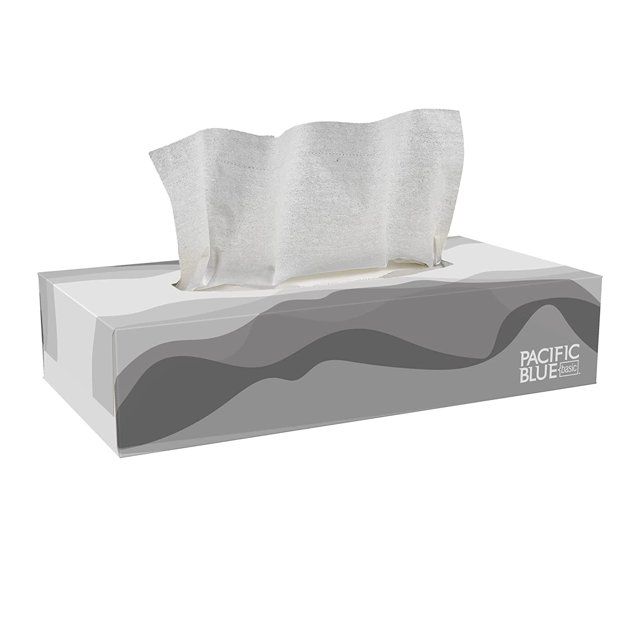 Photo 1 of 3 pack Pacific Blue Basic by GP PRO () 2-Ply Facial Tissue Flat Box 47410 100 Sheets Per Box White