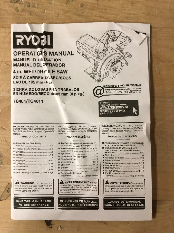 Photo 3 of 4" Hand-Held AC Tile Saw