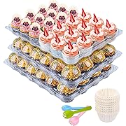 Photo 1 of 3unshine Mini Cupcake Containers - 24 Count Cupcake Boxes with 300 Cupcake Liners and 15 forks - Perfect for Kids, Students, and Adults!*****Factory Sealed
