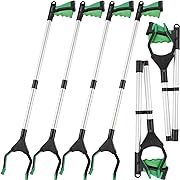 Photo 1 of 6 Pack Grabber Reacher Tool for Elderly, 32" Foldable Pick Up Stick Grabbers Long Handy Mobility Aids Lightweight Reaching Tool for Trash Claw Pick Up Stick Litter 