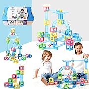 Photo 1 of 54 PCS Magnetic Tiles, Marble Run Race Track Cubes Toy Magnetic Pipeline Assembly Building Toy Stacking Block Sets, Children's Puzzle Toys Gift Box Early Education Toys
